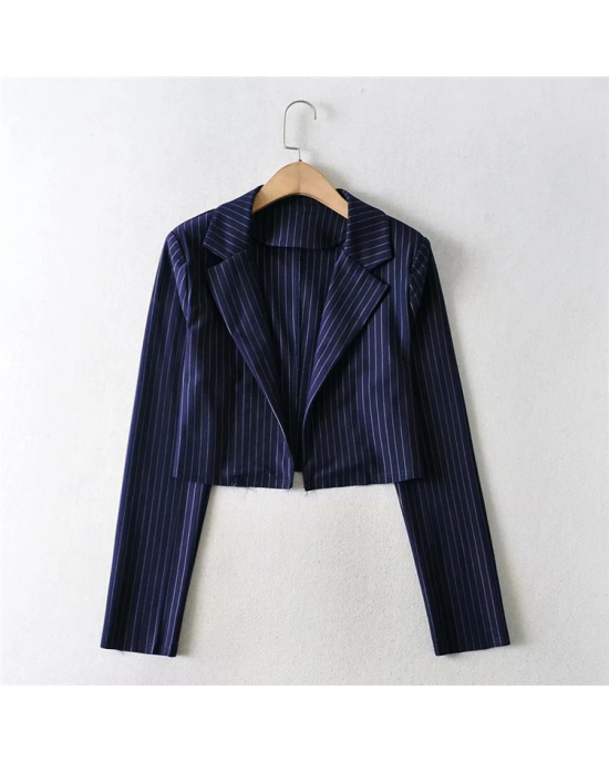 Pin Striped Suit Cropped Blazer Pin Striped Suit Cropped Blazer
