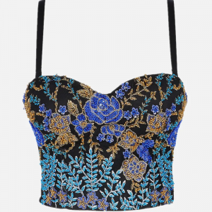 Beaded Gem Garden Crop Top