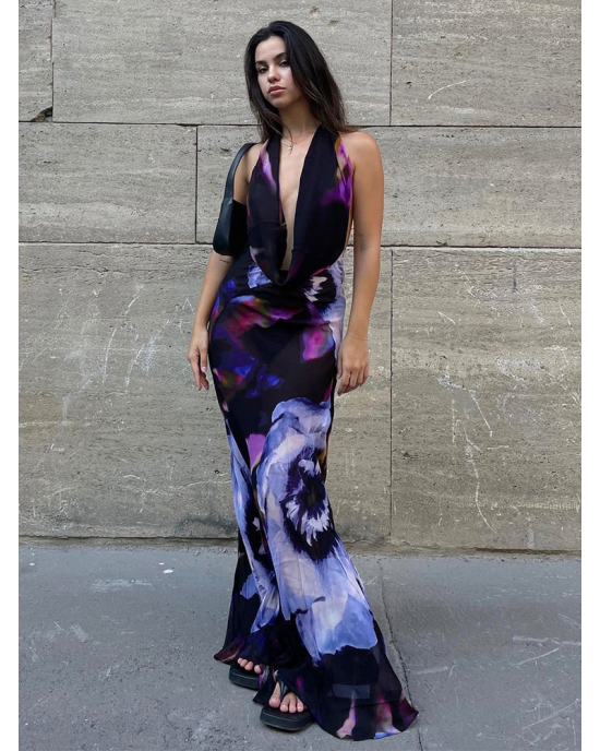 Sheer Backless Bodycon Deep V Neck Beach Dress Sheer Backless Bodycon Deep V Neck Beach Dress