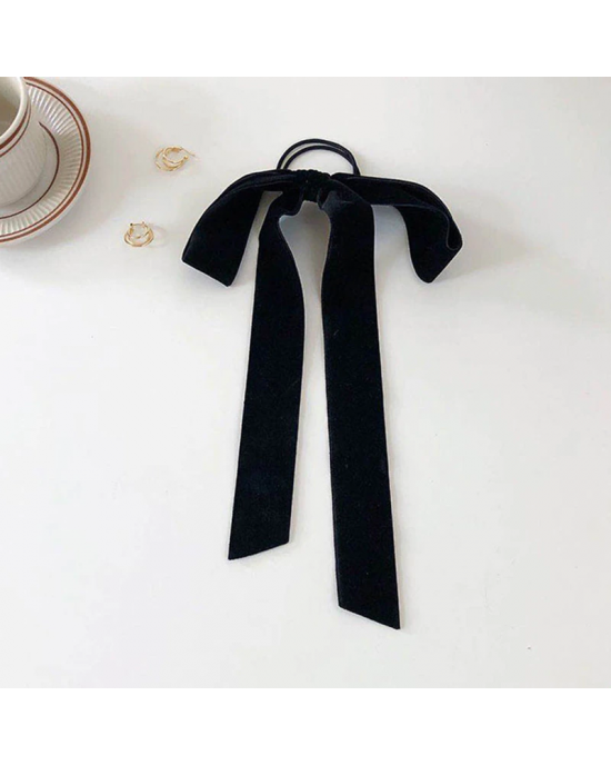 Traditional Velvet Bow Tie Hair Tie