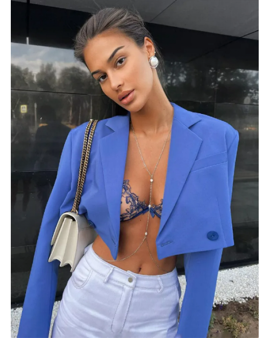 Sleek Cropped Blazer  Sleek Cropped Blazer