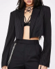 Pin Striped Suit Cropped Blazer Pin Striped Suit Cropped Blazer