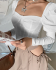 Romantic Puff Sleeve Corset Crop Top Romantic Puff Sleeve Corset Crop Top