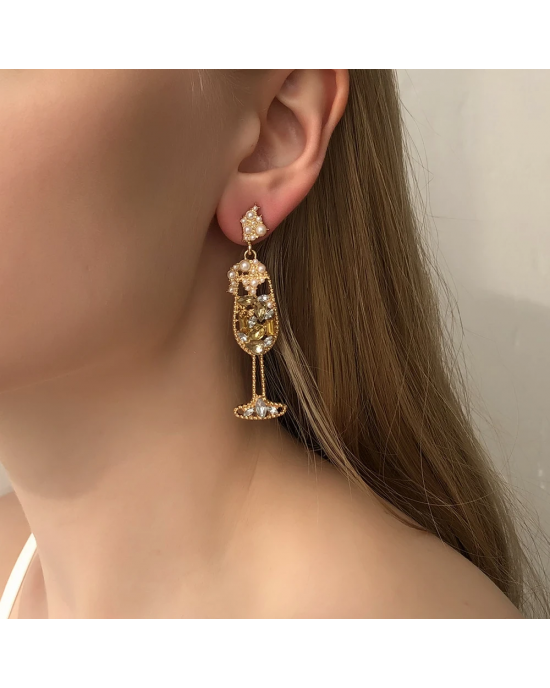 Let's Have A Toast Chandelier Earrings