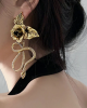 Snake Rose Big Statement Earrings Snake Rose Big Statement Earrings