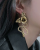 Snake Rose Big Statement Earrings Snake Rose Big Statement Earrings