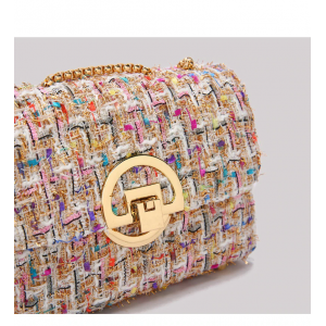 Luxurious Textured Clutch And Shoulder Purse 