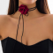 Elegant Rose Flower Choker Necklace Elegant Rose Flower Choker Necklace