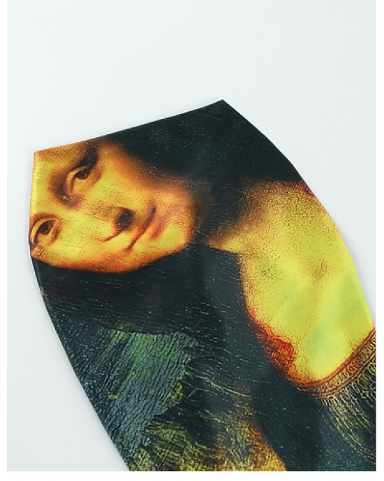 Women's Mona Lisa Portrait Or Fresco Painting Tube Top