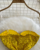 Yellow Sequined Party Dress 