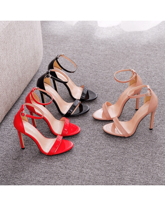 Classic Wet Look Skinny Heels