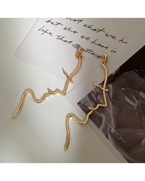 Retro Abstract Art Outline Face Earrings  Retro Abstract Art Outline Face Earrings