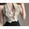 Button Down Halter Crop Top  Button Down Halter Crop Top