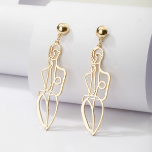 Gold Naked Art Body Earrings Gold Naked Art Body Earrings