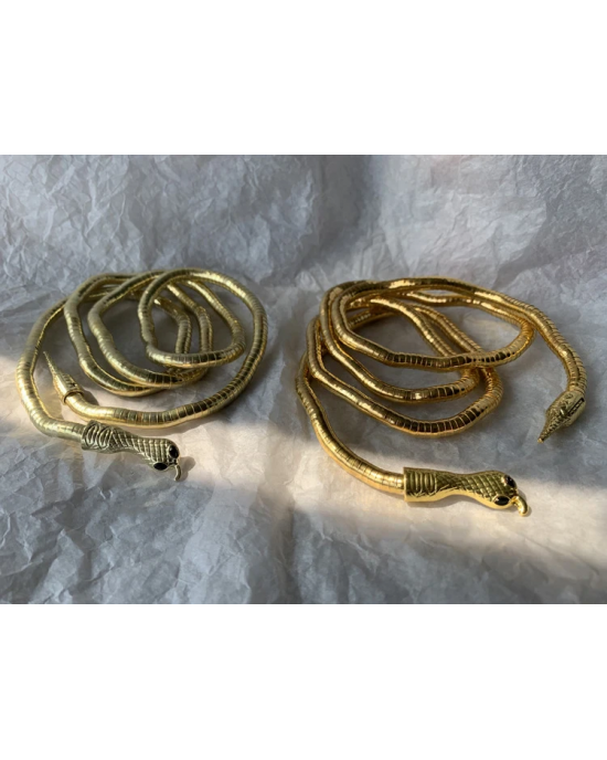 Gold Snake Wrap Necklace 