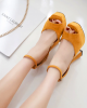 Colombian Yellow Platform Pumps High Heels