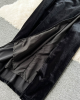 Strapless Backless Black Velvet Slim High Split Evening Party Dress With Gloves