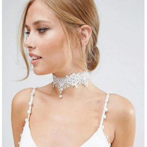 Lace Pearl Choker