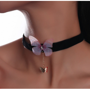 Velvet Choker Romantic Butterfly