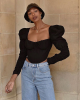 Romantic Puff Sleeve Corset Crop Top Romantic Puff Sleeve Corset Crop Top