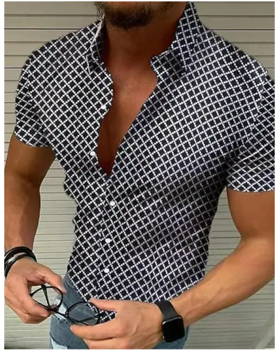 Men's Diamond Print Shirt