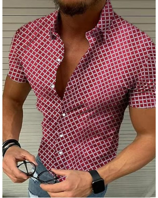 Men's Diamond Print Shirt