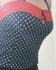 Pin Up Red White And Blue Halter Polka Dot Top