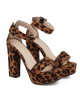 Leopard Print Open Toe High Heels