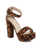 Leopard Print Open Toe High Heels