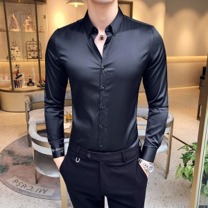 Men's Fitted Long Sleeve Class Act Dress Shirt