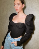 Romantic Puff Sleeve Corset Crop Top Romantic Puff Sleeve Corset Crop Top