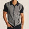 Men's Color Block Turndown Street Casual Daily Button-Down Shirt