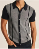 Men's Color Block Turndown Street Casual Daily Button-Down Shirt