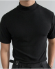 Men's Solid Black And White T shirt