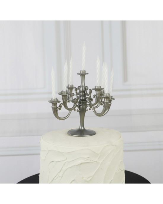 Vintage Gold Silver White Pink Bronze Happy Birthday Wedding Party Cake Topper Dessert Table Baking Decoration 
