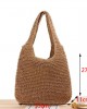 90s Knitted straw Crossbody Tote Purse 