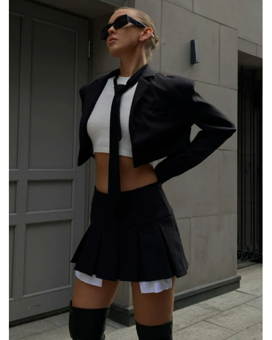 Sleek Cropped Blazer  Sleek Cropped Blazer