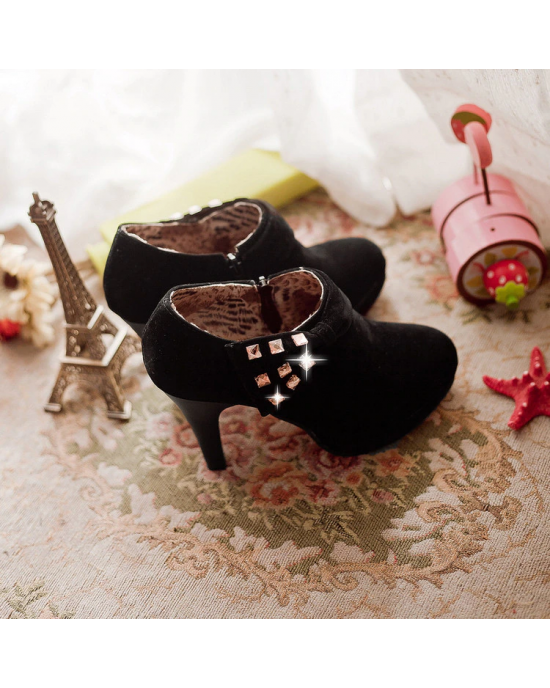 Glistening Accented High Heel Boots Glistening Accented High Heel Boots