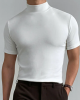 Men's Solid Black And White T shirt