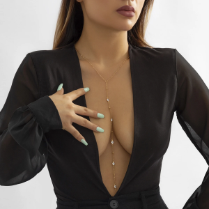 Gold Bejeweled Body Chain Gold Bejeweled Body Chain