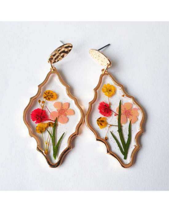 Flower Bouquet Framed Earrings Flower Bouquet Framed Earrings