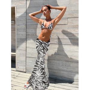 Zebra Three Piece Bikini Swimwear Set Zebra Three Piece Bikini Swimwear Set