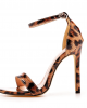 Classic Wet Look Skinny Leopard Heels