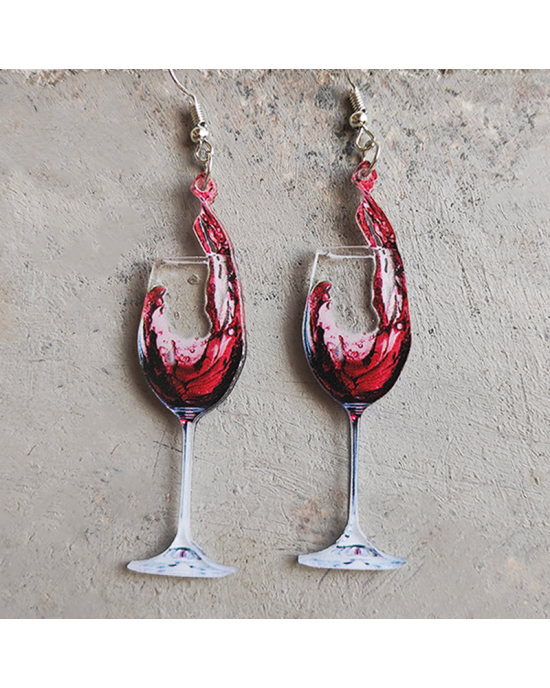 Wine Glass Earrings Wine Glass Earrings