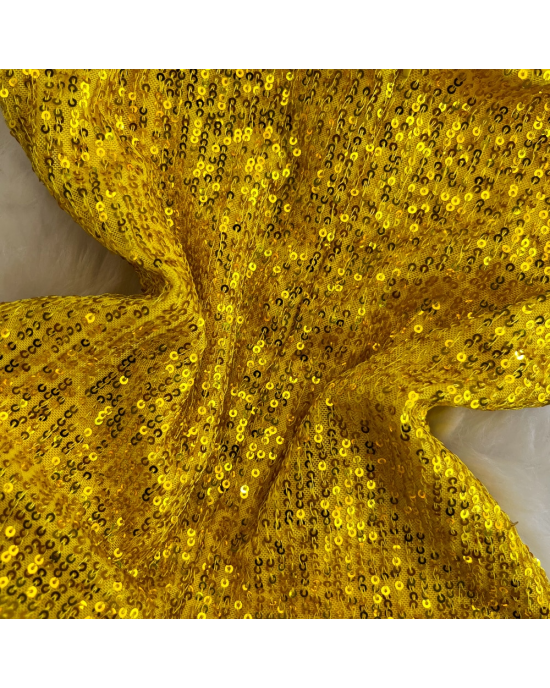 Yellow Sequined Party Dress 