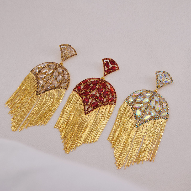 CUIER-51-Sparkly-Golden-Metal-Tassel-Female-Earrings-Flexible-Hanging-Umbrella-J