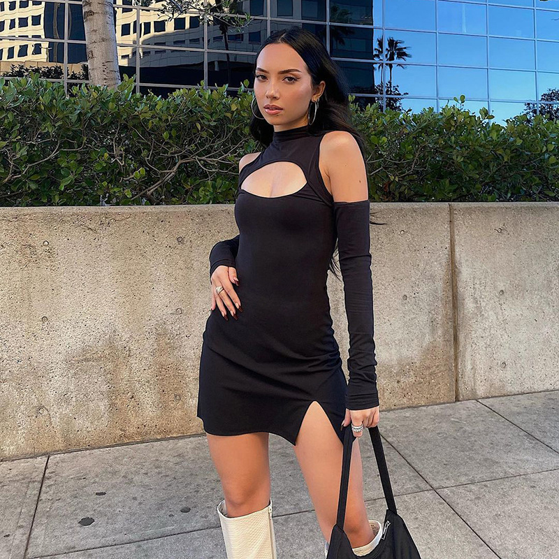 Crewneck-Black-Cut-Out-Dress-Women-Party-Vintage-Backless-Mini-Dress-Women-Stree