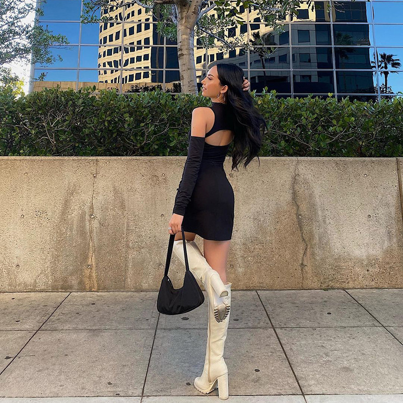 Crewneck-Black-Cut-Out-Dress-Women-Party-Vintage-Backless-Mini-Dress-Women-Stree