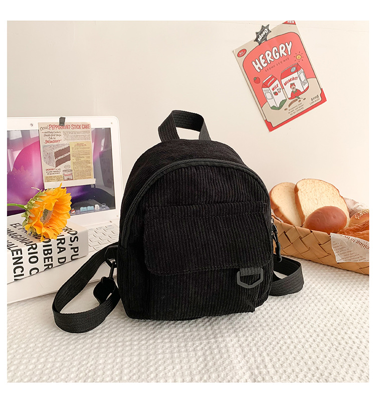 Fashion-Women-Mini-Backpack-Solid-Color-Corduroy-Small-Backpacks-Simple-Casual-S