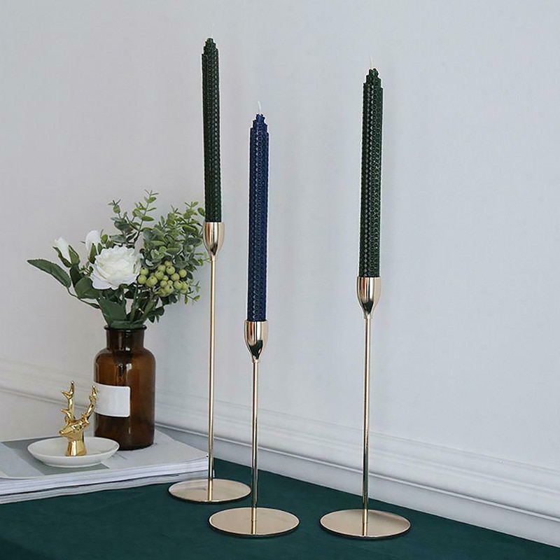 Green-Beeswax-Candles-For-Wedding-Romantic-Atmosphere-Making-Colorful-Candlestic